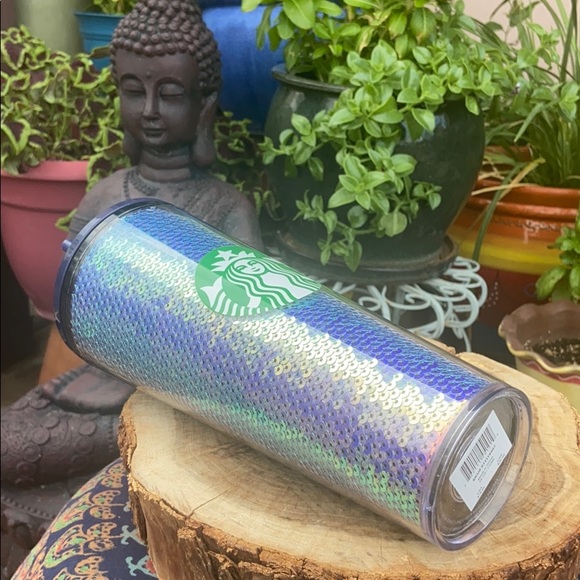 New Starbucks Iriidescent Mermaid Sequin Venti Tumbler / Cold Cup - Picture 9 of 10